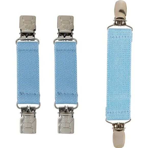Hold’Em Mitten & Hat Clip Set Toddler Kids Sturdy Super Tight Grip - Light Blue - Picture 1 of 6